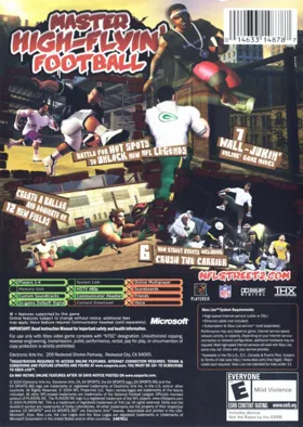 NFL Street 2 (USA) box cover back